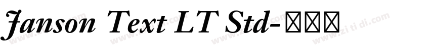 Janson Text LT Std字体转换